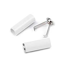 Cord end cap with integral grip ø5 mm - White (20 Pieces)