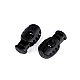 Cord stoppers 15x27 mm - Black (10 Pieces)