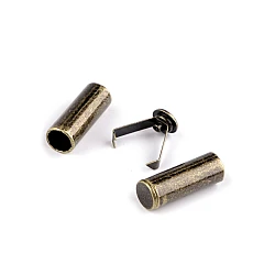 Cord end cap with integral grip ø6 mm - Vintage brass (4 Pieces)