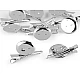 Alligator clip with pin back / diy 25x40 mm universal - Platinum (2 Pieces)