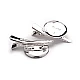 Alligator clip with pin back / diy 25x40 mm universal - Platinum (2 Pieces)