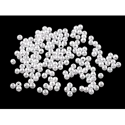 Plastic beads glance ø3 mm - White (500 Grams)