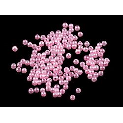 Plastic beads glance ø3 mm - Pink (10 Grams)