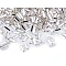 Glass bugle seed beads 4.5 mm - Silver (20 Grams)