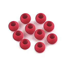 Plastic charm beads 10x12 cm - Light red (20 Pieces)
