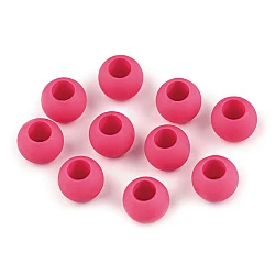 Plastic charm beads 10x12 cm - Pink (20 Pieces)