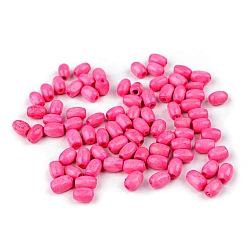 Wooden beads 5x8 mm olive - Pink (20 Grams)