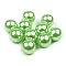 Decorative imitation pearls ø10 mm - Green light (30 Pieces)