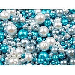Round glass pearl imitation beads mix of sizes and colours ø4-12 mm - Mix (50 Grams)