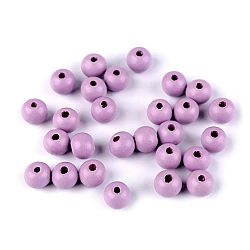Wooden round beads ø10 mm - Light violet (1000 Grams)
