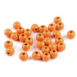 Wooden round beads ø10 mm - Orange-yellow (1000 Grams)