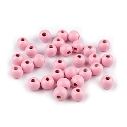 Wooden round beads ø10 mm - Light pink (1000 Grams)