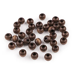 Wooden round beads ø8-9 mm - Darkbrown (1000 Grams)
