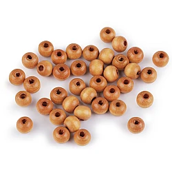 Wooden round beads ø8-9 mm - Brown light (1000 Grams)