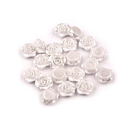 Plastic rose ø13 mm with pulling hole - White (20 Pieces)