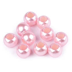 Plastic charm beads 11x15 mm - Light pink (10 Pieces)