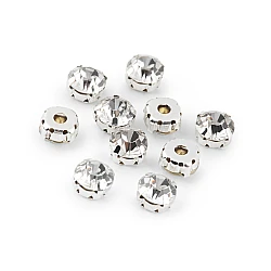 Sew-on claw rhinestones in setting ø10 mm - Crystal (10 Pieces)