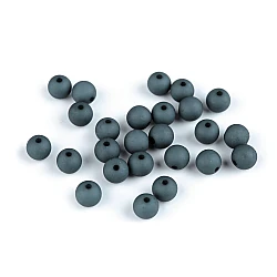 Matte acrylic beads ø8 mm - Anthracite (2000 Pieces)