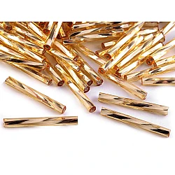 Twisted bugle beads preciosa 20 mm - Gold lt. (20 Grams)