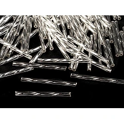 Twisted bugle beads preciosa 20 mm - Silver (20 Grams)