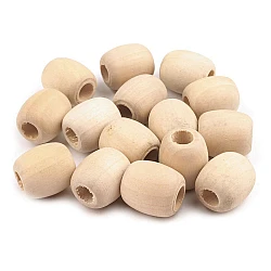 Oval unfinished natural wood beads 18x20 mm - Ivory (500 Pieces)