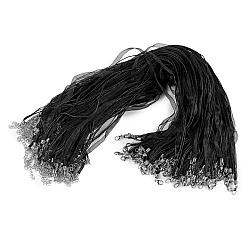 Multi-row string with clasp length 43 cm - Black (100 Pieces)