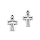 Charm pendant 11x17 mm cross - Platinum (10 Pieces)