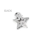 Charm pendant 12x12 mm star - Platinum (10 Pieces)