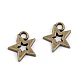 Charm pendant 12x12 mm star - Platinum (10 Pieces)