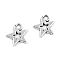 Charm pendant 12x12 mm star - Platinum (10 Pieces)