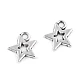Charm pendant 12x12 mm star - Platinum (10 Pieces)