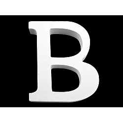 3d decorative numbers of alphabet - White (1 Piece)