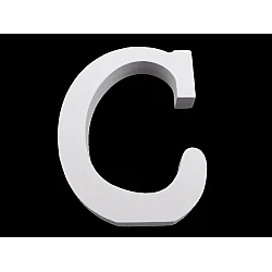 3d decorative numbers of alphabet - White (1 Piece)