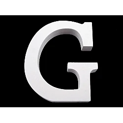 3d decorative numbers of alphabet - White (1 Piece)