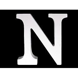 3d decorative numbers of alphabet - White (1 Piece)