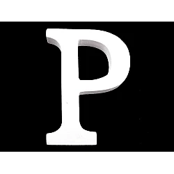 3d decorative numbers of alphabet - White (1 Piece)