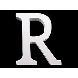 3d decorative numbers of alphabet - White (1 Piece)