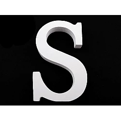 3d decorative numbers of alphabet - White (1 Piece)