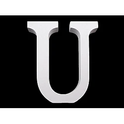 3d decorative numbers of alphabet - White (1 Piece)