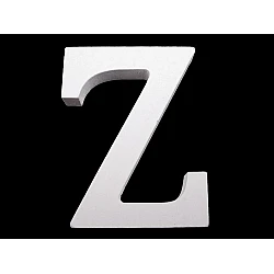 3d decorative numbers of alphabet - White (1 Piece)