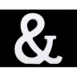 3d decorative numbers of alphabet - White (1 Piece)