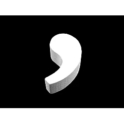 3d decorative numbers of alphabet - White (1 Piece)