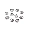 Bead caps ø10-11mm heart - Platinum (10 Pieces)