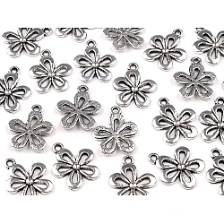 Charm pendant / zipper puller 15x18 mm - Platinum (10 Pieces)