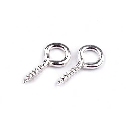 Screw eye hook 10 mm - Silver (50 Pieces)