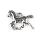 Charm pendant horse 15x18 mm - Platinum (5 Pieces)