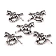 Charm pendant horse 15x18 mm - Platinum (5 Pieces)