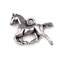 Charm pendant horse 15x18 mm - Platinum (5 Pieces)