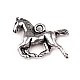 Charm pendant horse 15x18 mm - Platinum (5 Pieces)