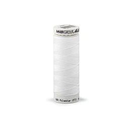 Polyester elastic threads seraflex mettler 130 m - White (5 Pieces)